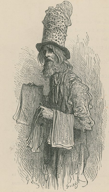 Sanomalehden myyjä tekijältä Gustave Dore