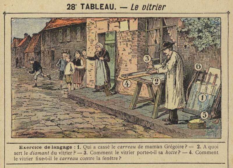 The Glazier (väri litho) tekijältä Gustave Fraipont