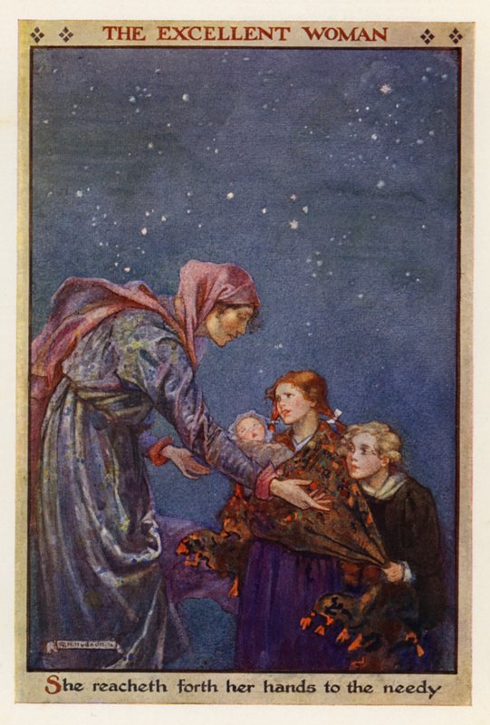 Erinomainen nainen (värilitografia) tekijältä Gwynedd M. Hudson