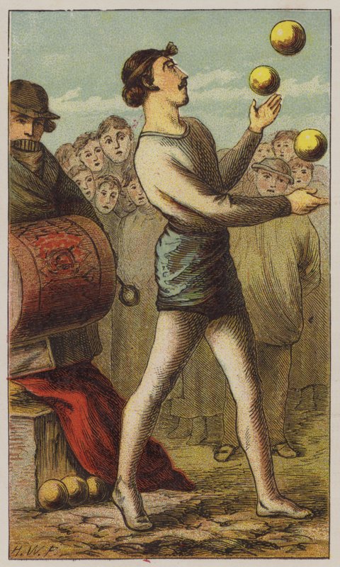 Acrobat (väri litho) tekijältä H.W. (after) Petherick