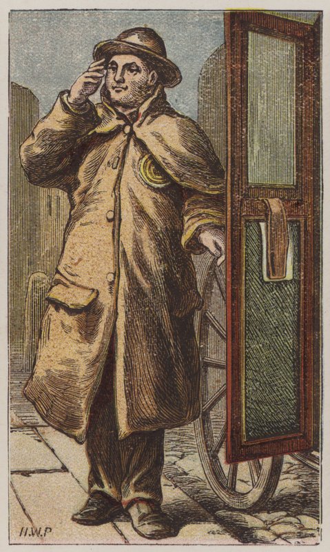 Cabman (väri litho) tekijältä H.W. (after) Petherick