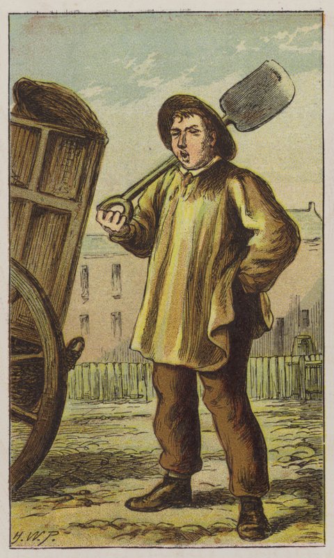Dustman (väri litho) tekijältä H.W. (after) Petherick
