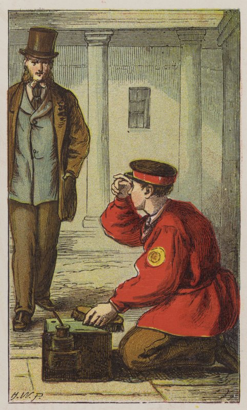 Kengänmusta (väri litho) tekijältä H.W. (after) Petherick
