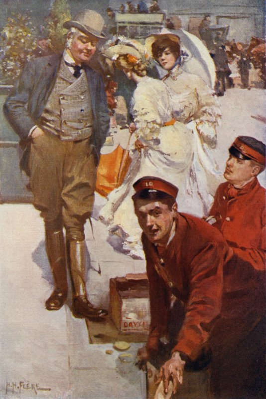 The Shoe-Black (väri litho) tekijältä H. H. Flere
