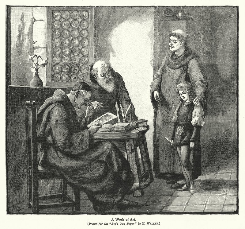 Taideteos (litografia) tekijältä H. Walker