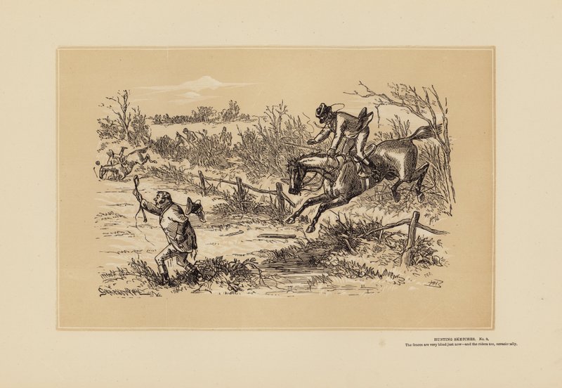Metsästysluonnoksia, nro 9, Varo (kaiverrus) tekijältä Hablot Knight (1815 92) Browne