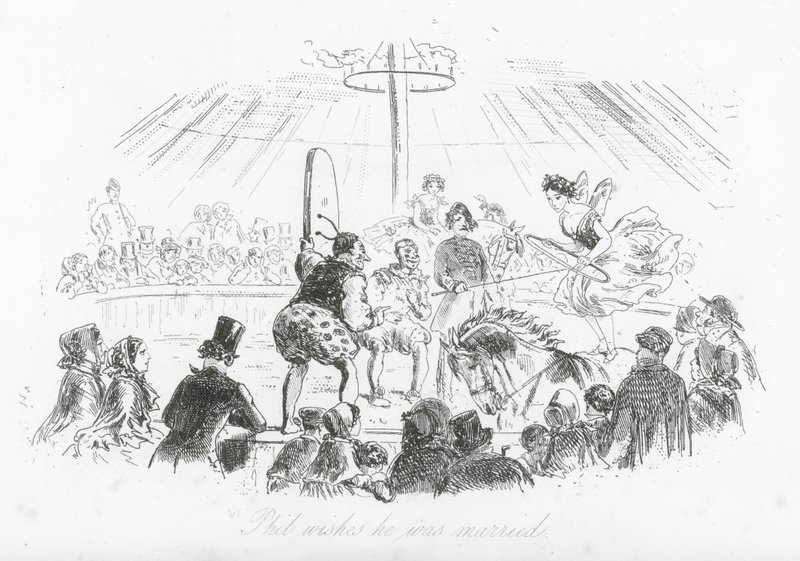 Lontoon kadut: Phil toivoo olevansa naimisissa (kaiverrus): Phil wishes he was Married (kaiverrus) tekijältä Hablot Knight (1815 92) Browne