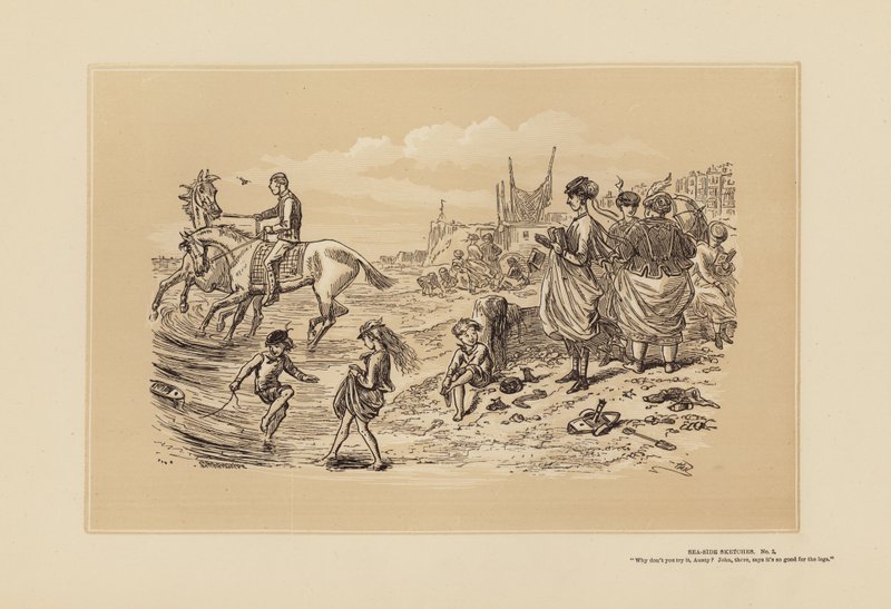 Merenrantaluonnoksia, nro 2, Se tekee hyvää jaloille (kaiverrus). tekijältä Hablot Knight (1815 92) Browne
