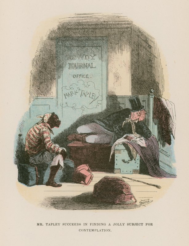 Kuvitus Martin Chuzzlewit -teokseen tekijältä Hablot Knight Browne