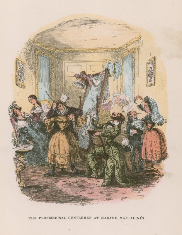 Kuvitus Nicholas Nicklebylle tekijältä Hablot Knight Browne