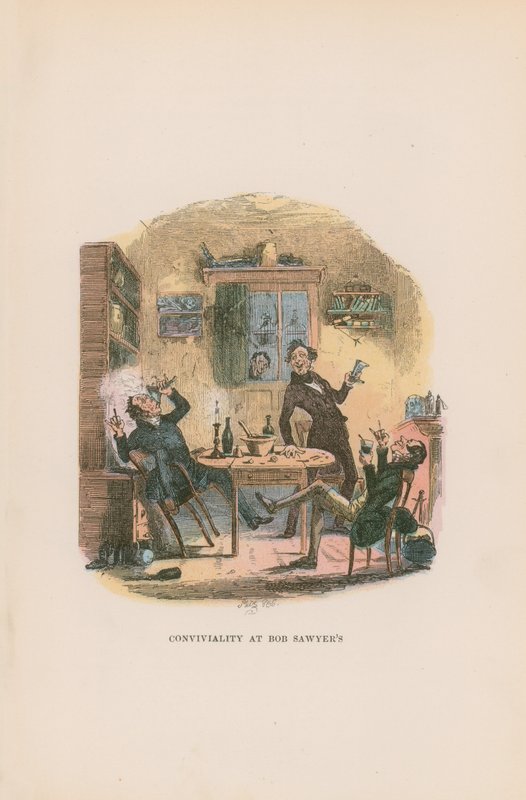 Kuvitus Pickwick Papersille tekijältä Hablot Knight Browne