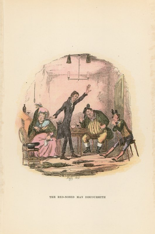 Kuvitus Pickwick Papersille tekijältä Hablot Knight Browne