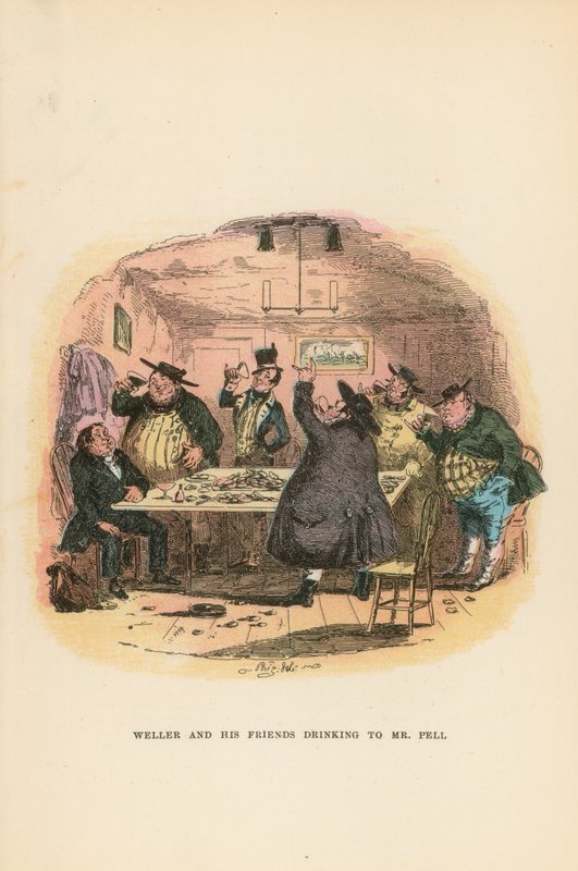 Kuvitus Pickwick Papersille tekijältä Hablot Knight Browne