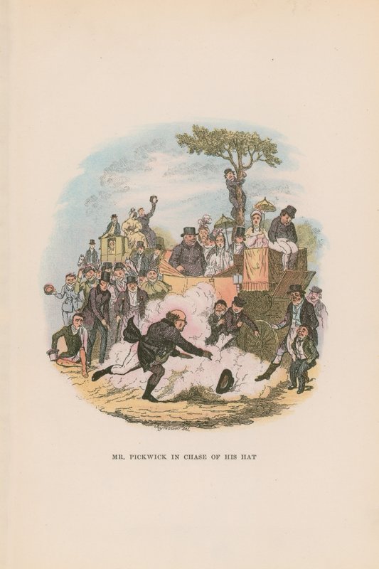Kuvitus Pickwick Papersille tekijältä Hablot Knight Browne