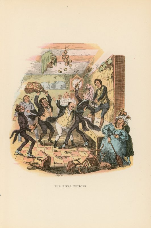Kuvitus Pickwick Papersille tekijältä Hablot Knight Browne