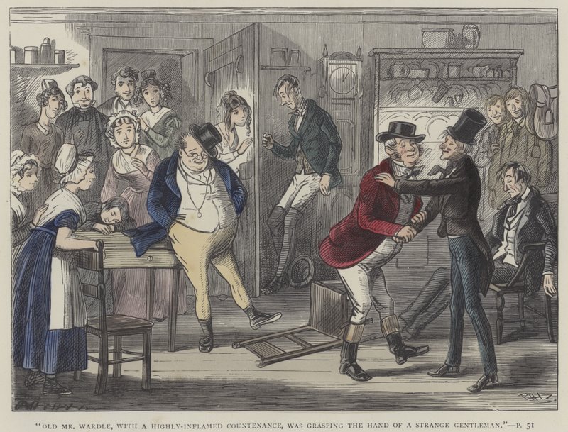 Kuvitus Pickwick Papersille tekijältä Hablot Knight Browne