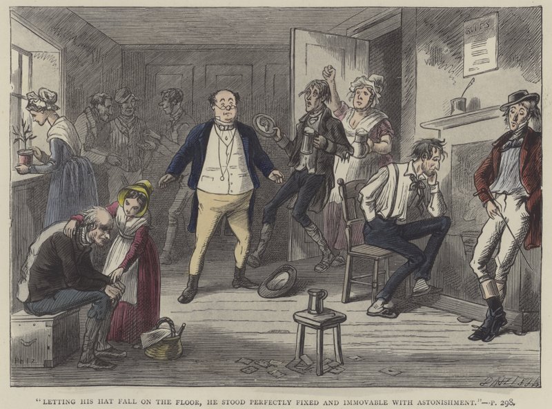 Kuvitus Pickwick Papersille tekijältä Hablot Knight Browne