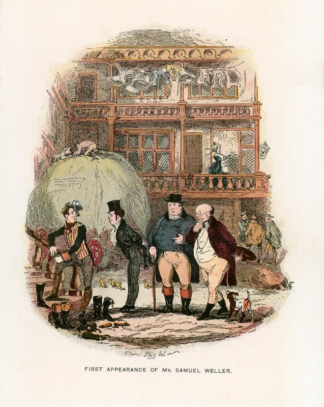 Kuvitus Pickwick Papersille tekijältä Hablot Knight Browne