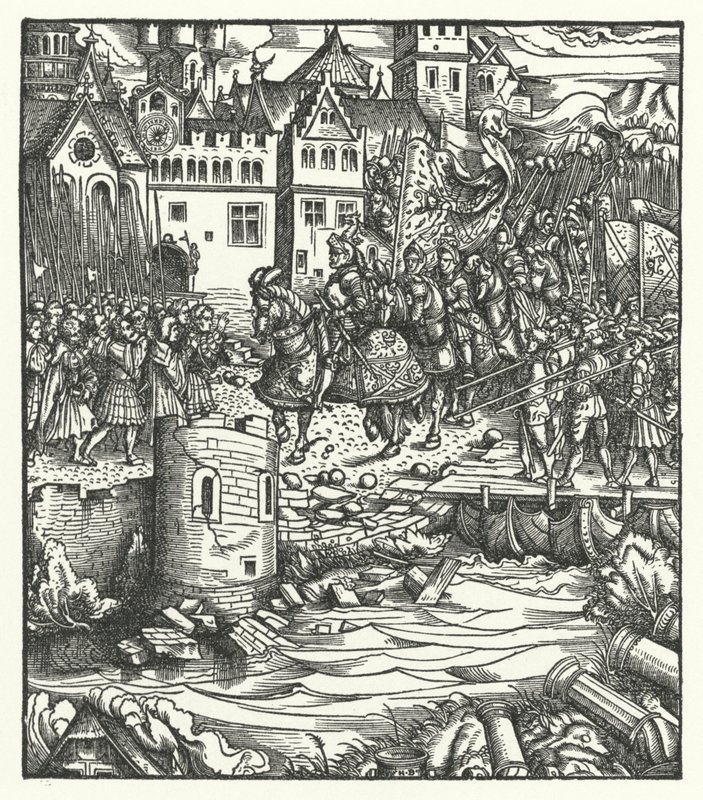 Itävallan arkkiherttua Maximilian saapuu Utrechtiin tekijältä Hans (after) Burgkmair