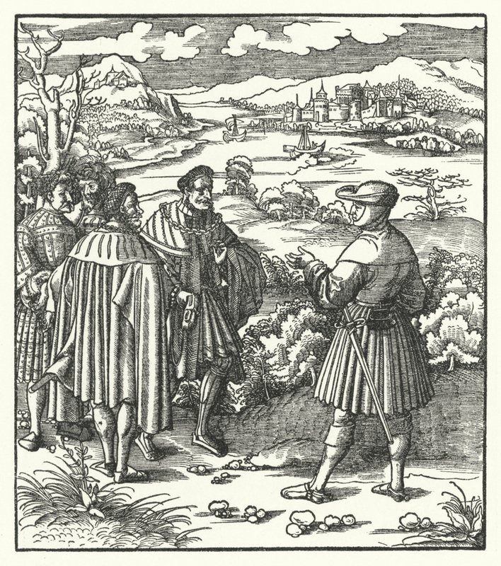 Pyhän Rooman keisari Maximilian I, c1496 (kaiverrus) tekijältä Hans (after) Burgkmair