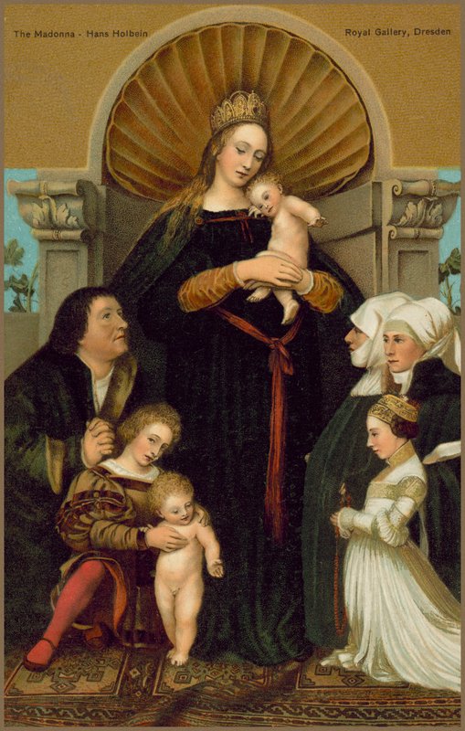 Darmstadtin Madonna (kromoliittinen) tekijältä Hans (after) Holbein the Younger