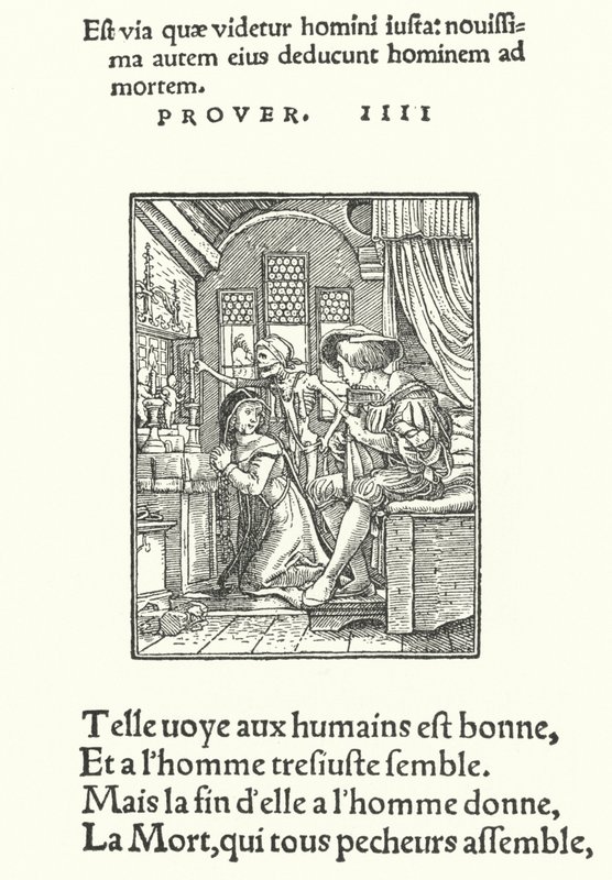 Canoness eli nunna (kaiverrus) tekijältä Hans (after) Holbein the Younger