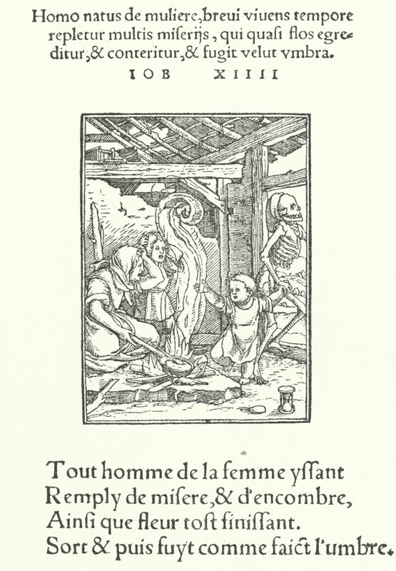 Äiti ja nuori lapsi (kaiverrus) tekijältä Hans (after) Holbein the Younger