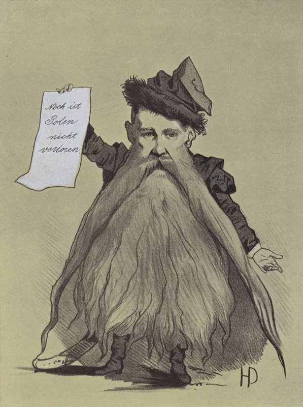 Karikatyyri puolalaisesta patriootista Franciszek Smolkasta tekijältä Hans Canon