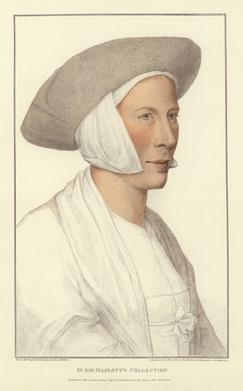 Nimetön nainen (akvatinta) tekijältä Hans Holbein der Jüngere