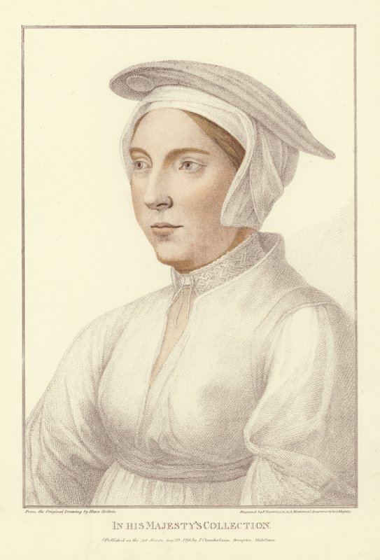 Nimetön nainen (akvatinta) tekijältä Hans Holbein der Jüngere