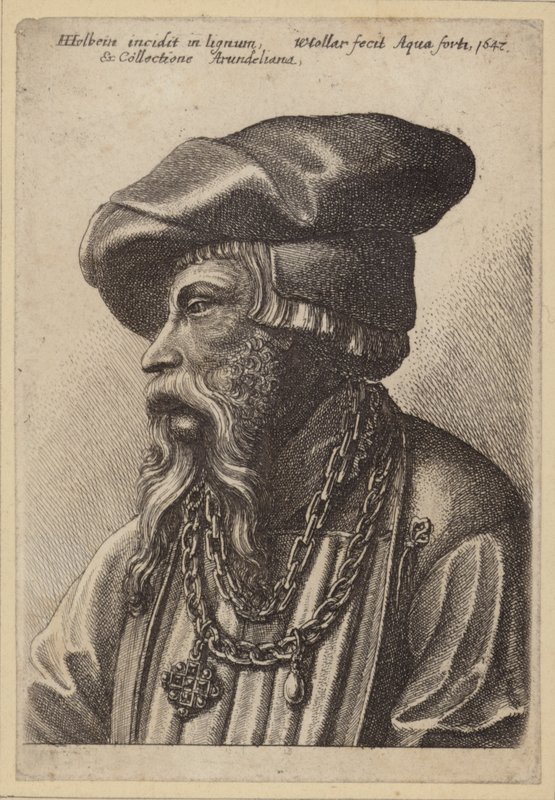 Parrakas mies ketjukaulakorulla tekijältä Hans Holbein der Jüngere