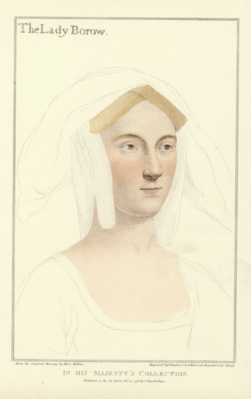 Catherine, Lady Borough (akvatinta) tekijältä Hans Holbein der Jüngere