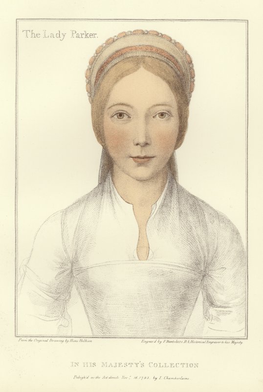Elizabeth, Lady Parker (akvatinta) tekijältä Hans Holbein der Jüngere