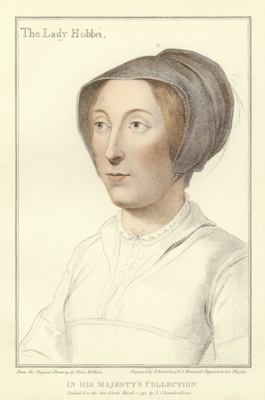 Elizabeth, The Lady Hobby (akvatinta) tekijältä Hans Holbein der Jüngere