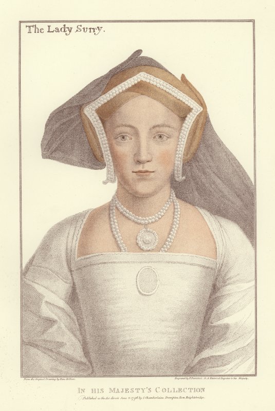Frances Howard, Surreyn kreivitär (akvatinta) tekijältä Hans Holbein der Jüngere