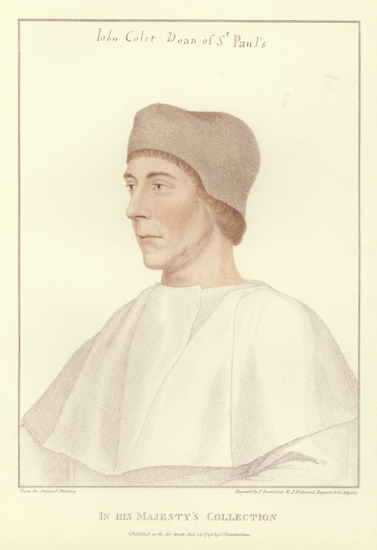 John Colet, St Paulsin katedraalin dekaani (akvatintti) tekijältä Hans Holbein der Jüngere