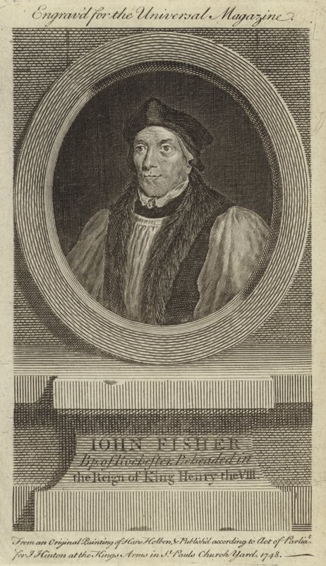John Fisher, Rochesterin piispa, mestattiin kuningas Henrik VIII:n hallituskaudella tekijältä Hans Holbein der Jüngere