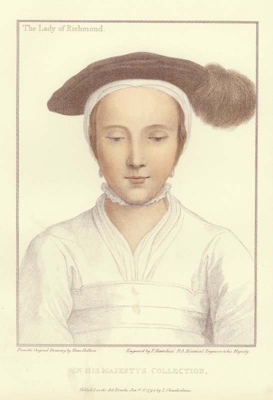 Mary FitzRoy, Richmondin ja Somersetin herttuatar (akvatinta) tekijältä Hans Holbein der Jüngere