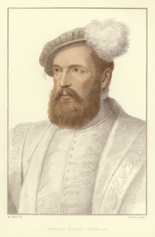 Monsieur De Saincte Corneille (akvatinta) tekijältä Hans Holbein der Jüngere