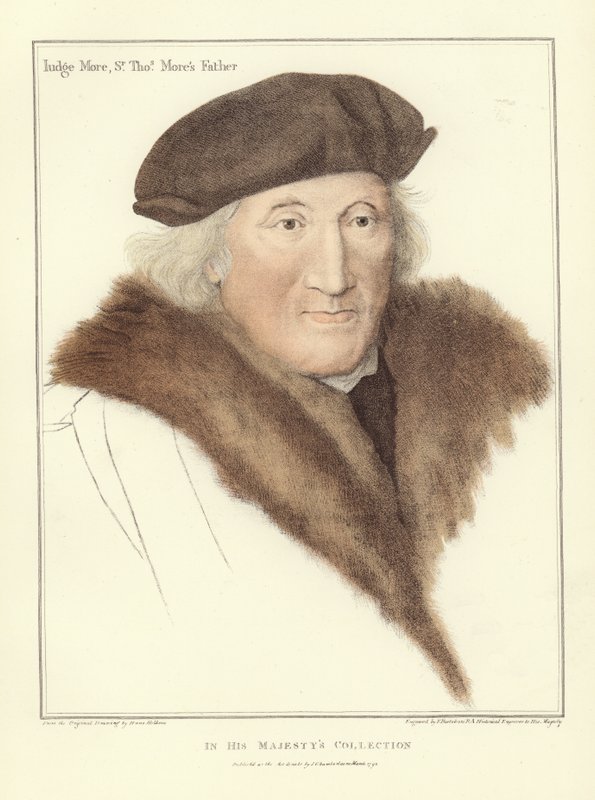 Sir John More, Sir Thomas Moren isä (akvatinta) tekijältä Hans Holbein der Jüngere