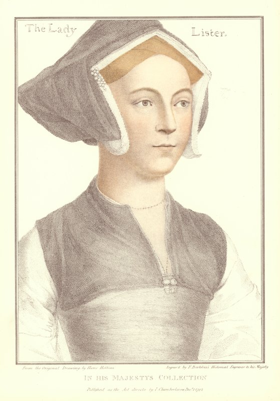 Lady Lister (akvatinta) tekijältä Hans Holbein der Jüngere