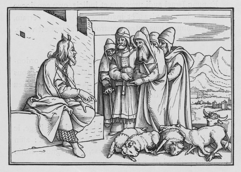 Profeetta, joka nousee kuin Mooses, 5. Moos. XVIII, 15 tekijältä Hans Holbein der Jüngere