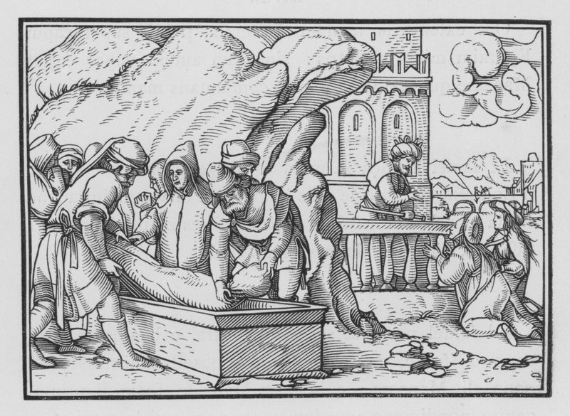 Joosefin kuolema, Genesis L, 26 tekijältä Hans Holbein der Jüngere