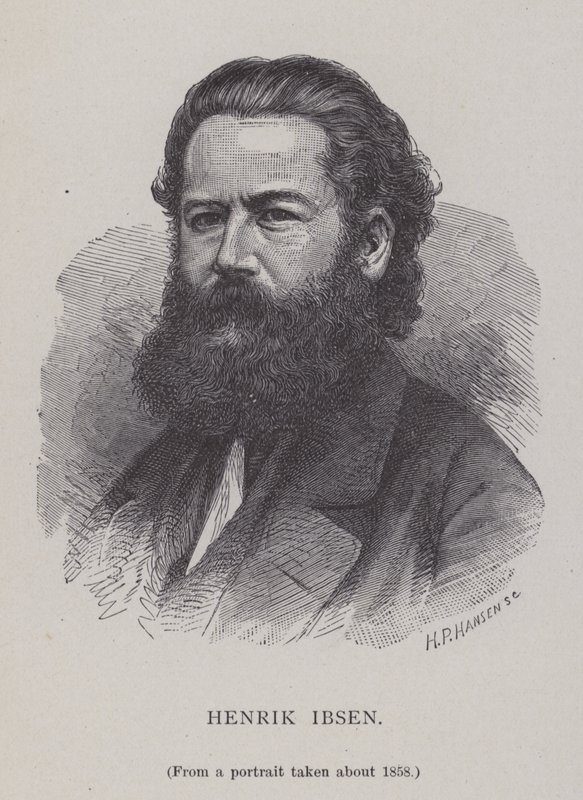 Henrik Ibsen, norjalainen näytelmäkirjailija, teatteriohjaaja ja runoilija. tekijältä Hans Peter Hansen