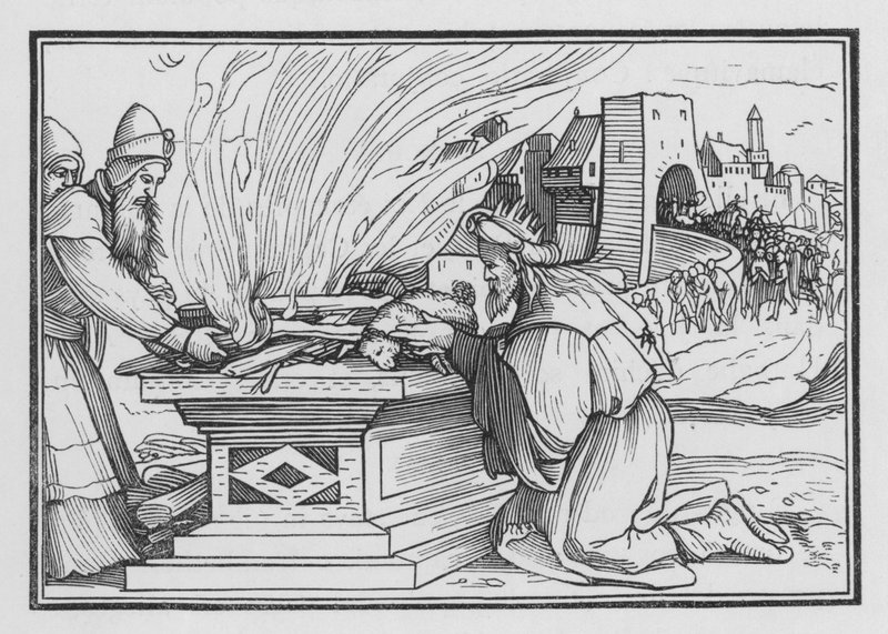 Ahas Reigneth erittäin pahasti, 2 Kings XVI, 12 tekijältä Hans after Holbein the Younger
