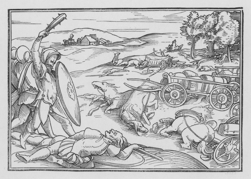 David Smiteth Hadadezer ja syyrialaiset, 2 Samuel VIII, 3 tekijältä Hans after Holbein the Younger