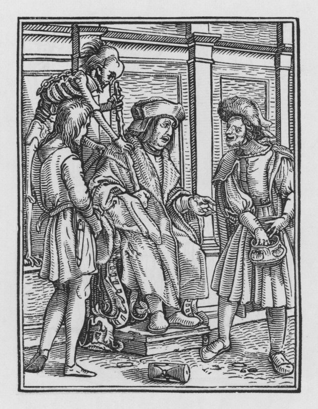 Holbeinin Kuolematanssi: Tuomari tekijältä Hans after Holbein the Younger