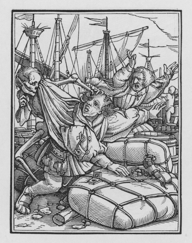 Holbeinin kuoleman tanssi: Kauppias tekijältä Hans after Holbein the Younger
