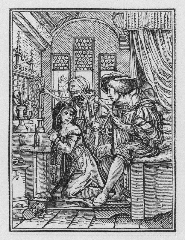 Holbeinin kuoleman tanssi: Nunna tekijältä Hans after Holbein the Younger