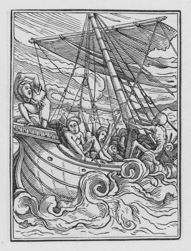 Holbeinin Kuolematanssi: Laiva myrskyssä tekijältä Hans after Holbein the Younger